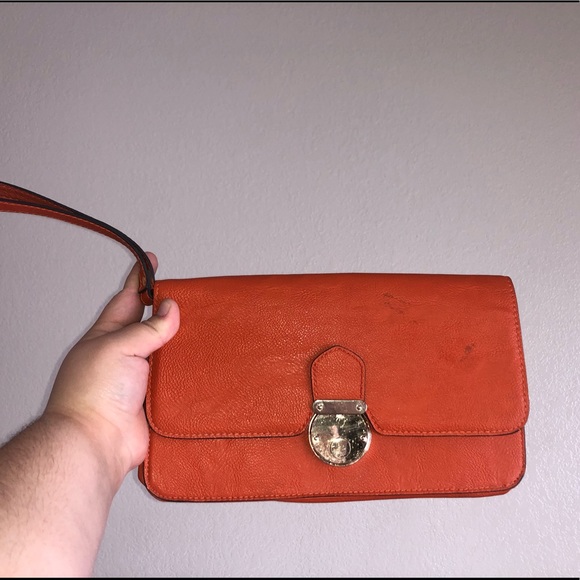 Orange wristlet/clutch - Picture 1 of 3